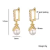 Hip Hop Micro Paved Zirkonia Bling Iced Out Dragon Claw Pearl Ohrstecker für Männer Frauen Rapper Schmuck Geschenke