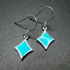 blue opal dangle earrings