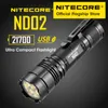 NITECORE ND02スーパーブライトライト2700ルーメン広角投光器ハンドヘルドポータブルUSBダイレクトチャージ乱視懐中電灯210322