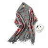 Шарфы 2021 дизайнерский бренд женский шарф весна зима пашмина бандана для леди кашемировая густая шея голова теплая вязать эхарпе