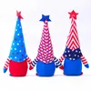 Independence Day Decoration Plush Gnome Doll American Striped Star Print Hat Dwarf Tomte Standing toy