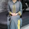 Sottile estate caftano donne musulmane abito lungo Islam stampato Dubai Abaya Turchia Vintage Office Lady Femme Vestiods 2022 Maxi abiti295b