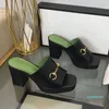Desenhador de deslizamento bonito plataforma alta salto alto feminino sandálias moda verão lazer confortável escritório vestido sapatos roman grosso