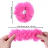 Hair Accessories 2Pcs Women Girls Winter Fur Scrunchies Pom Tie Fuzzy Elastic Bands Ponytail Holders270m