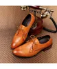 Scarpe da uomo fatte a mano in PU marrone coccodrillo modello classico nappa in pizzo spilla scarpe eleganti moda tutto-fiammifero business casual 5KE012