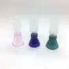 Smoking Colorful Handmade 14MM 18MM Male Interface Joint Thick Glass Herb Tobacco Oil Rigs Wig Wag Waterpipe Hookah Bong Funnel Bowl For Down Stem DownStem DHL Free