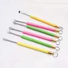 500 pz Metallo Earpick Pick Cucchiaio Cura dell'orecchio Cera Raccoglitore di olio Strumenti per fumatori Snuff Remover Cleaner Snorter Flacone Bottiglia Scoop Sniffer Pala Colori misti