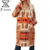 Kvinnor Coat Trench Plus Size Printing Windbreaker Vintage Casual Long Winter s Fashion Overcoat 210513