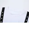 夏のファッションパッチワーク女性トリミングトップス偽2個セットスリムクラブストリートウェアカジュアルOネック半袖レディースTシャツ210515