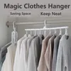 8 en 1 Magic Hanger Vêtements Etendoir Rack De Stockage Organisateur Placard Stockage 360 Degrés Rotation Pliable Voyage Gain De Place 210318