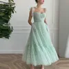 mint tulle dress.