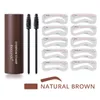 Ibcccndc Reusable Head Eyebrow Powder Stencil Kits Makeup Shadow Stick One Step Eyebrows Shaping Long Lasting Stamp Kit