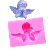 3D Angel Frame Silicone Mold Cupcake Topper Fondant Molds DIY Cake Decorating Tools Soap Clay Candy Chocolate Gumpaste Mould