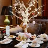 2022 nouveau 30 "Manzanita arbre artificiel blanc pièce maîtresse fête route plomb Table haut décoration de mariage + 20 chaînes de cristal
