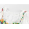 [泥炭]夏のファッションラウンドネック半袖ホワイトドレスプリントスリングタンクトップ女性女性ツーピーススーツ13C710 210527