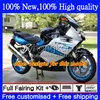 Kropp + Tankskydd för BMW K1200 S K 1200 S K1200S K1200-S 05-10 Bodywork 4No.0 K-1200S 05 06 07 08 09 10 K 1200S 2005 2007 2008 2008 2009 2010 Full Fairing Kit Black Factory Blue