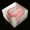 10Pieces/Set 3D Organ Brain Specimen Coasters Set Drinks Table Coaster Brain Slices Square Acrylic Glass Drunk Scientists Gift 210318