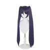 PRE- UWOWO Game Genshin Impact Mona Megistus Cosplay Wig Astral Reflection 90cm Purple Twin Tail Y0913275V