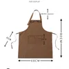 Förkläden Fashion Canvas Kitchen for Woman Men Chef Work Apron Grill Restaurant Bar Shop Cafes Beauty Nails Studios Uniform3101777