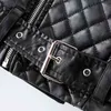 Moda Kobiety PU Faux Skórzany Kurtka Panie Chic Krótki Bombowiec High Street Slim Płaszcz Vintage Kobiet Zipper Płaszcze 210515