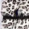 Nerazzurri Winter Long Striped Warm Leopard Soft Fluffy Hairy Faux Fur Coat Women Loose Luxury Designer Fashion Streetwear 211110