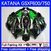 Suzuki Katana GSXF750 GSXF 600 750 CC GSXF 600 750 CC GSX600F 03 04 05 06 07 18NO.54 600CC GSX750F GSXF-750 GSXF600 Green Flames 750cc 2003 2005 2005 2006 2007 OEM 페어링