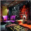 Aangepaste wallpaper Cool Black Wallpapers 3D Stereo Bar KTV Achtergrond stereoscopisch behang