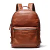 Backpack Nesitu Coffee Vintage Brown Brown Tenned Tenned Full Grain Couro genuíno 156039039 Laptop Homens Meninas Mochilas Trave1924224