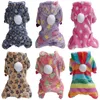 6 kleur mode regenboog hond kleding puppy hoodie jas koraal fluwelen winter warme capuchon jumpsuit kleding voor kleine honden katten schattige print pet jas groothandel l A135