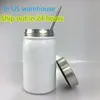 US Warehouse 500ml Sublimation Mason Jar Mugs Coffel Steel Coffe Cup