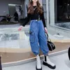 Jeans Kids Girls Hip Hop Dance Sweatpants Spring Autumn Denim Cargo Pants For Children Outwear Long Teenage Girl Clothing