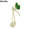 Pins, Broches Wulibaby Butterfly Music Note Para As Mulheres Unisex Checa Rhinestone Party Office Broche Pins Presentes