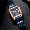 MEGIR orologi da uomo in acciaio inossidabile moda uomo lusso blu orologio da polso in oro rosa uomo impermeabile luminoso orologio sportivo militare 210329