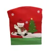 Party Decoration Christmas Chair Cover Santa Clause Snowman Elk Back Dinner Table Decor