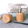 Storage Baskets Manual Rattan Chopsticks Tube Shovel Spoons Bucket Dinner Knives Forks Tableware Box Home Kitchen Organization