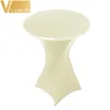 5 pcs 80cm branco / preto / caixa de coquetel de marfim tampa lycra spandex esticar toalha de mesa para bar bistro festa de casamento evento decoração pano