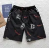 2021 Högkvalitativ ren bomull Sommarbrev Skriv ut Shorts Designer Sport Short Fashion Swim Wear Cartoon Print Beach Byxor Swiming Byxor Storlek: M-7XL