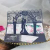 Popup Wedding Invitation Bourgogne Lace Bride och brudgummen reflekterande inbjudningar för brudduschengagemang9953341