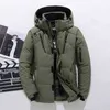 Märke Down Jacket Male Winter Parkas Män Vit Duck Down Jacket Hooded Outdoor Multi Fickets Tjock Varm Polded Snow Coat Male Y1103