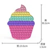 30cm Rainbow pineapple strawberry Silicone Fidget Toys puzzle Antistress Big Size Kids Adults Push Bubble Sensory Stress Reliever Decompression Toy