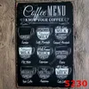 new Metal Tin Sign Iron Painting Drink Coffee Painting Vintage Craft Home Restaurant Decoration Pub Signs Wall Art Sticker Sea Shipping DHP61