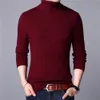 Est свитер мужская одежда зима густые теплые мужские свитера повседневные классические водолазки кашемировые пуловеры мужчины b0782 210518