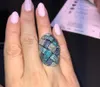 Anneaux de mariage Godki 2021 Trendy Twist Cross Wrap Bague pour femmes multicolore cubique zircon doigt perles charme bohème bijoux de plage