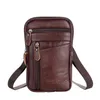 Véritable Cuir Véritable Hommes Packs Téléphone Pouch Sacs Mâle Petite Bandoulière à la poitrine 2021 Crossbody de designer