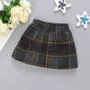 Kids Newborn Baby Girl Skirt Clothes Toddler Kid Plaid Skirts Mini Skirts Spring Winter Infant Girls Casual Warm Overskirt 558 K2