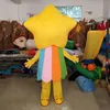 Halloween bonito estrela amarela mascote traje de alta qualidade desenhos animados pelúcia anime tema caráter adulto tamanho Natal carnaval festa de aniversário fancy outfit