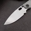 High End LC Pocket Folding Kniv D2 Stone Wash Blade CNC TC4 Titanlegering Hantera EDC Tactical Knives