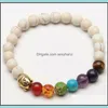 Andere Armbänder Schmuck Frauen 7 Chakra Armband Naturstein Perlen Heilung Perlen Lava Tigerauge Buddha Gebet Yoga Drop Lieferung 2021 Emof