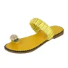 Slippers Women Girls Pearl Flat Bohemian Casual Sandals Beach Shoes Sliders