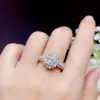 KJJEAXCMY fine jewelry 925 sterling silver inlaid Mosang Diamond gemstone ladies ring fashion support test ing